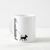 ペスト医師のチワワの散歩 コーヒーマグカップ (正面左)