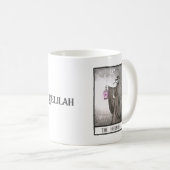 ペスト医師エルミットタロットゴシックアート名前をカスタムする コーヒーマグカップ (正面右)