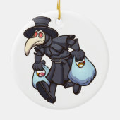 ペスト医師ショッピング セラミックオーナメント (裏面)