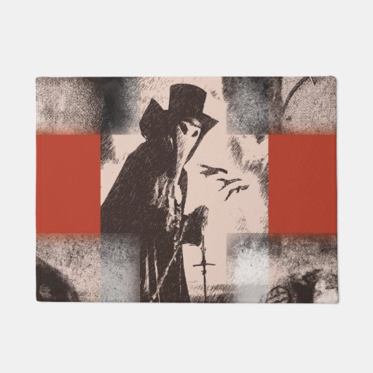 ペスト医師ハロウィーンドアマットマカーバーダーク ドアマット (正面)