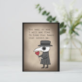 ペスト医師中世の愛の詩の不気味なかわいい ポストカード (スタンド正面)