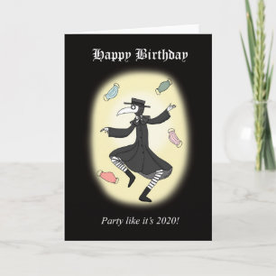 ペスト医師踊りおもしろいパンデミック誕生日 カード