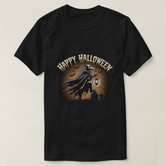 ペスト医師:ハッピーハローウィン Tシャツ (デザイン正面)