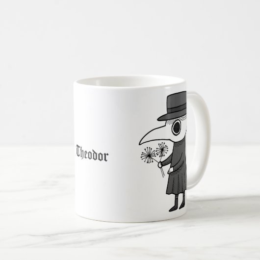 ペスト医者おもしろい中世ゴシック恋人の贈り物 コーヒーマグカップ (正面右)