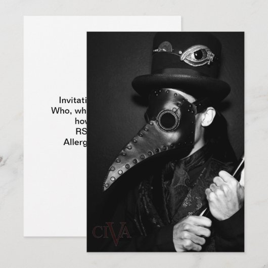 ペスト医 招待状 (正面/裏面)