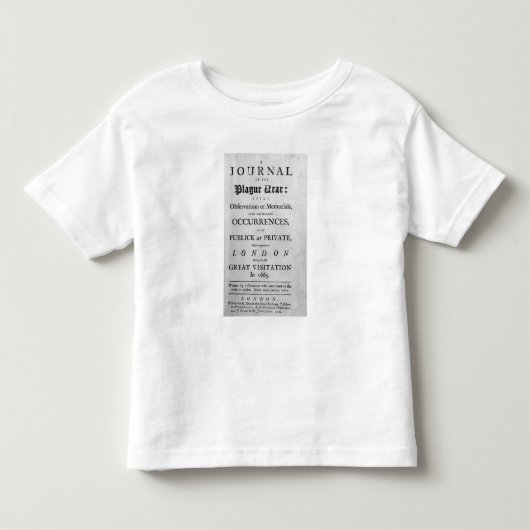 ペスト年1665年のジャーナル トドラーTシャツ (正面)
