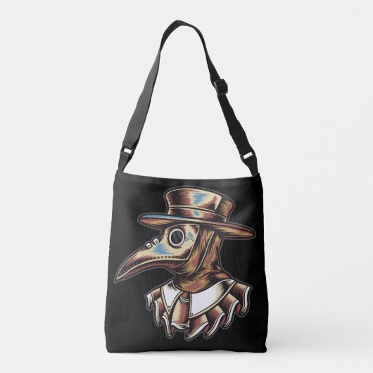 ペスト芸術的ドクターイラストレーション クロスボディバッグ (裏面)