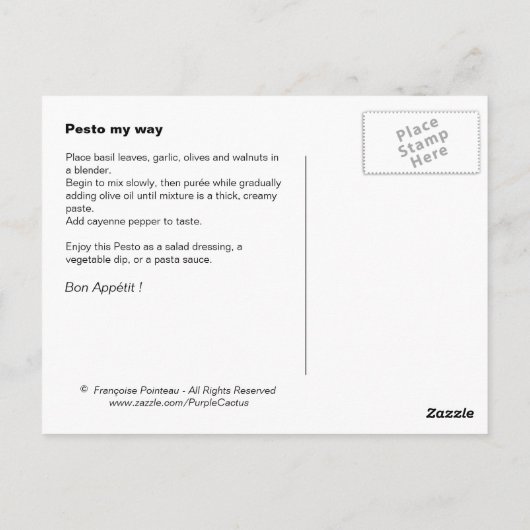 ペスト ポストカード (裏面)