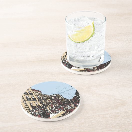 ペゼナスフランスアンティーク市場 コースター (側面)