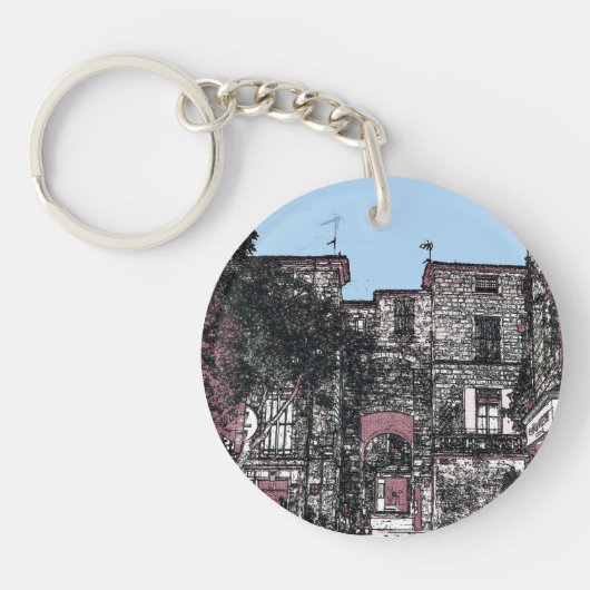 ペゼナス・フランスの通り キーホルダー (正面)