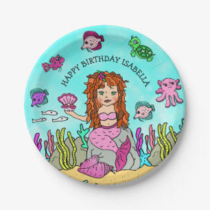ペソナライズハンドダームメルメイド誕生日 ペーパープレート