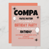 ペソプルマ招待誕生日招待状 招待状 (正面/裏面)