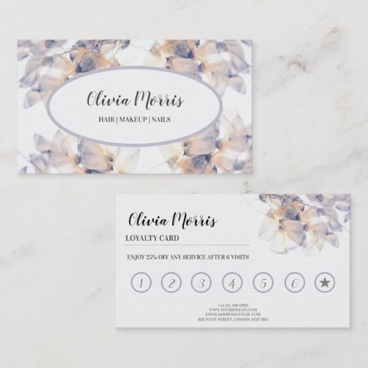 ペタパーソナライズされたレードロイヤリティ  名刺 (正面/裏面)