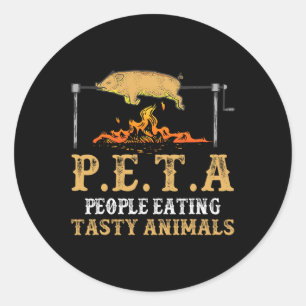 ペタピープル食べズのおいしい動物の裏庭ファン ラウンドシール
