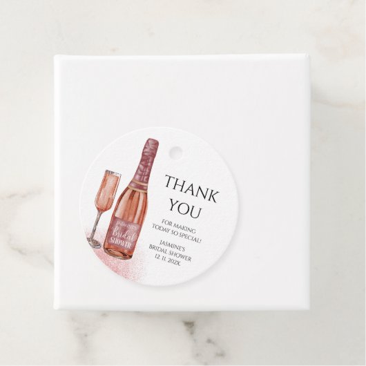 ペタルとプロセッコのブライズシャワーをありがとう フェイバータグ (インサイチュ)