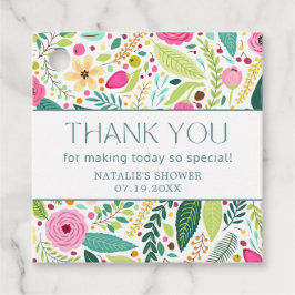 ペタルとプロセッコの花のブライズシャワー フェイバータグ