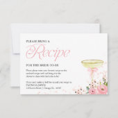 「ペタルとプロセッコ」ブライダルシャワーレシピのリクエスト 招待状 (正面)