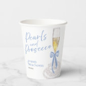 ペタルとプロセッコ | リボン ウォーターカラー ブライダル シャワー 紙コップ (裏面)