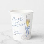 ペタルとプロセッコ | リボン ウォーターカラー ブライダル シャワー 紙コップ (正面)