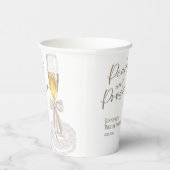 ペタルとプロセッコ | リボン ウォーターカラー ブライダル シャワー 紙コップ (右)