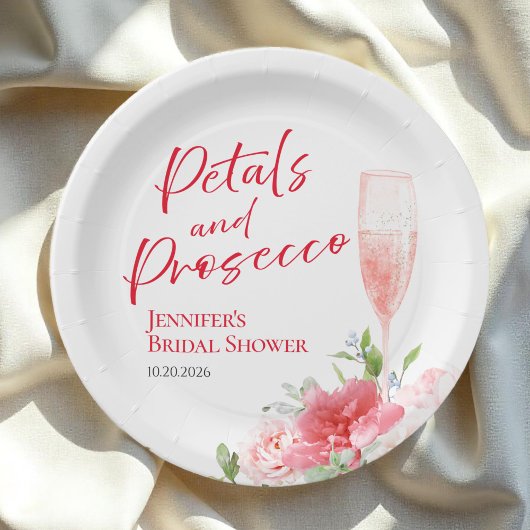 ペタルとプロセッコ | ワイルドガーデン ブライダルシャワー ペーパープレート
