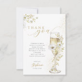 ペタルとプロセッコ ワイルドフラワーズ ブライダルシャワー サンキューカード (正面)