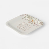 ペタルとプロセッコ ワイルドフラワー ブライダルシャワー ペーパープレート (傾斜あり)