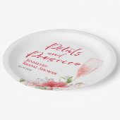 ペタルとプロセッコ | ワイルド ガーデン ブライダル シャワー ペーパープレート (アングル)