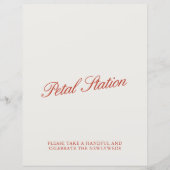 ペタルステーションヴィンテージレッド&アイボリー結婚ズサイン (正面)