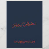 ペタルステーションヴィンテージレッド&深いブルー結婚ズサイン (正面)