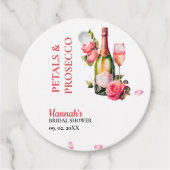 ペタルズ アンド プロセッコ ブライダル シャワー パーティ フェイバータグ (正面)