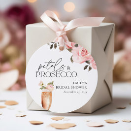 ペタルズ＆プロセッコ フローラル ブライダル シャワー フェイバータグ
