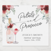 ペタルズ＆プロセッコ ブライダルシャワースパークリングワインワークショップ スパークリングワインラベル (シングルラベル)