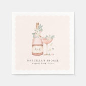 ペタルズ＆プロセッコ ブライダルシャワー バチェロレッテ スタンダードカクテルナプキン (正面)