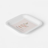 ペタルズ＆プロセッコ ブライダルシャワー バチェロレッテ ペーパープレート (傾斜あり)