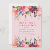 ペタルパーフェクト誕生日招待状 招待状 (正面)