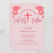 ペタルピンクガールズコミュニオン招待状 招待状 (正面/裏面)