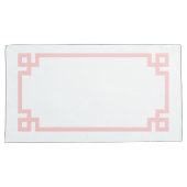 ペタルピンクギリシャ鍵縁どキングサイズ 枕カバー (正面右)