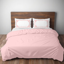 ペタルピンクギリシャ鍵縁ど標準 枕カバー