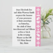 ペタルピンク結婚式招待状のマルチプレイヤーモード 招待状 (スタンド正面)