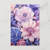 ペタルピンク,コーンフラワーブルー&マウブゲスト詳細 エンクロージャーカード (裏面)