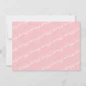 ペタルピンク シンプル ベビーシャワー 招待状 (裏面)