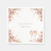 ペタルプロセッコブライダルシャワー スタンダードカクテルナプキン (正面)