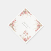 ペタルプロセッコブライダルシャワー スタンダードカクテルナプキン (角)