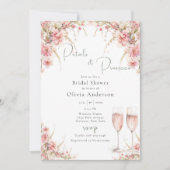 ペタルプロセッコブライダルシャワー 招待状 (正面)
