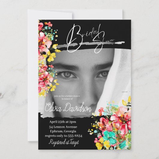 ペタルポートガーデンブライダルシャワー 招待状 (正面)