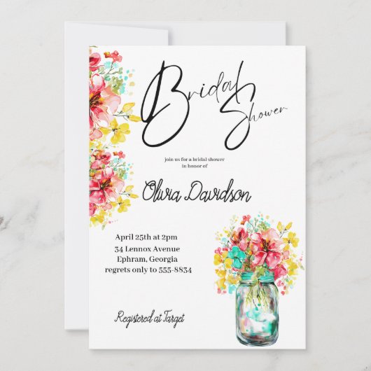 ペタルポートガーデンブライダルシャワー 招待状 (正面)