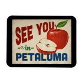 ペタルマカリフォルニアアップル – ヴィンテージ旅行 マグネット (横)