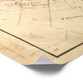 ペタルマ市の地図1877 ポスター (角)