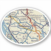 ペタルマCAヴィンテージの地図 シール (正面)